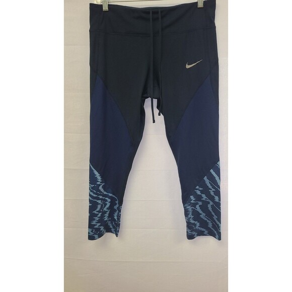 Nike Dri Fit Womens Sz Large L Cropped Yoga Pants EUC Leggings Running - Picture 1 of 3